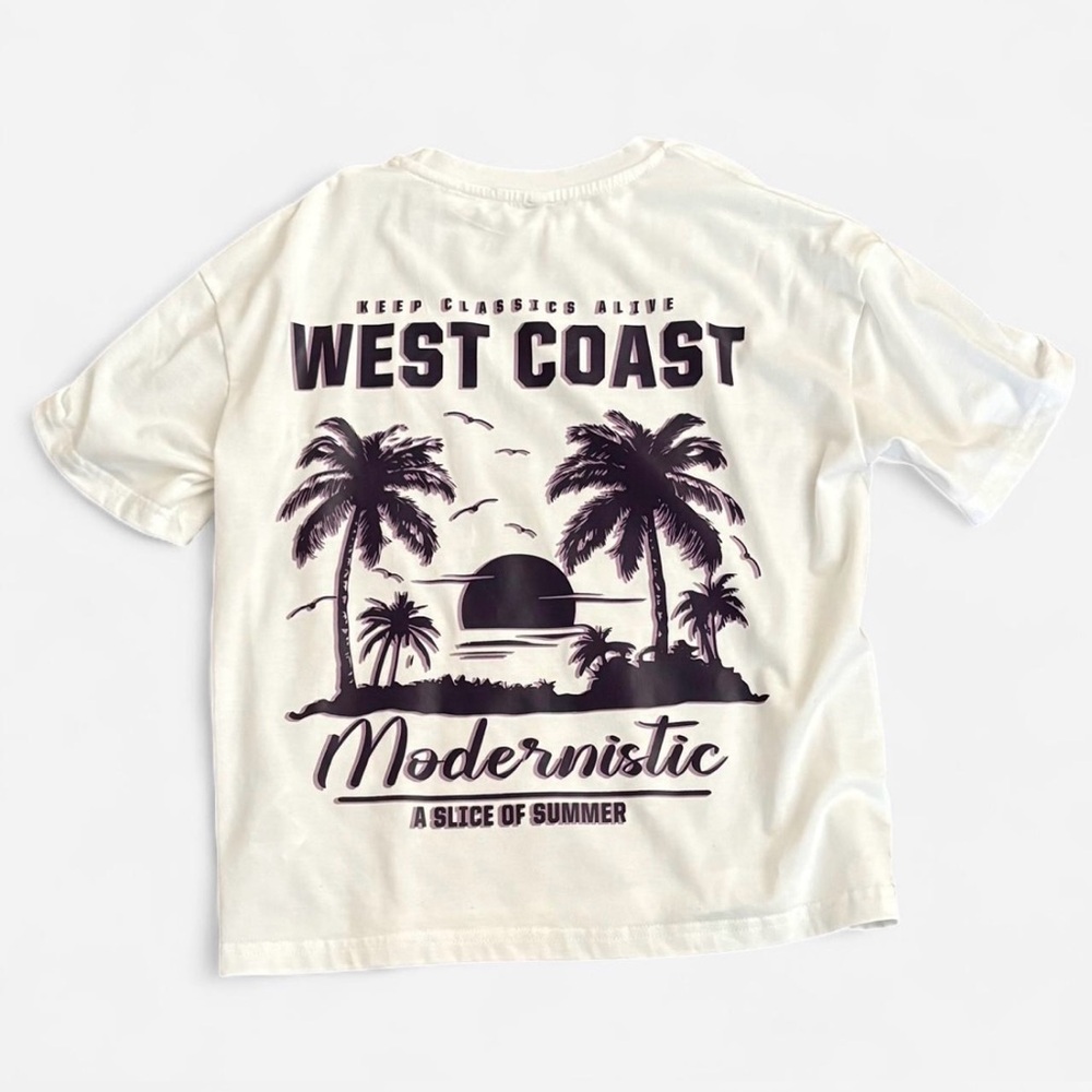 Women’s White West Coast Graphic T-Shirt